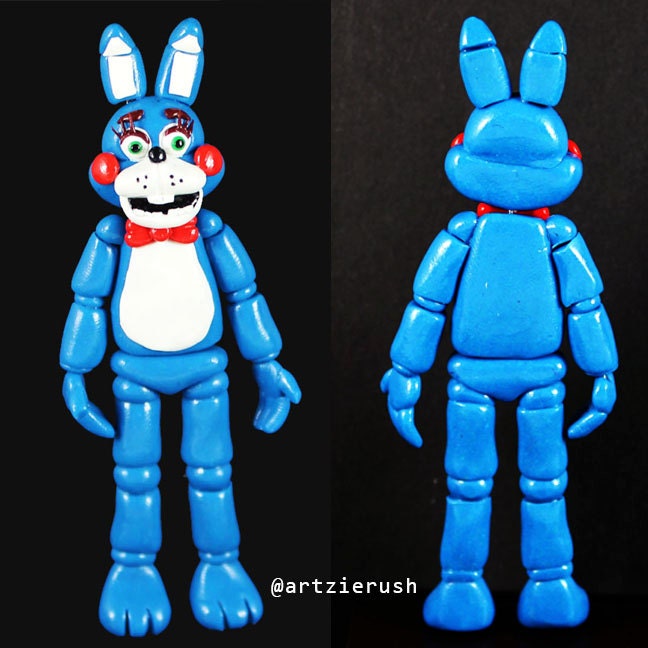 Toy Bonnie Polymer Clay Figurine from Five Nights at