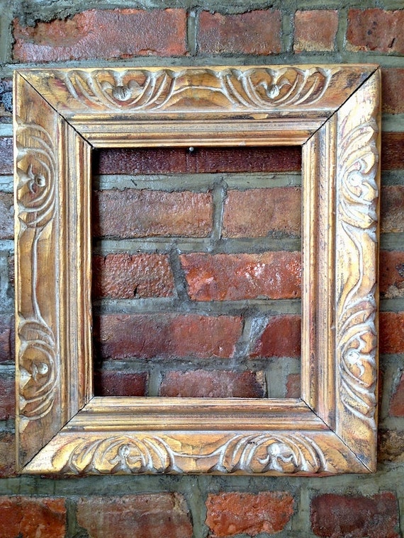 Wood Gilded Picture Frame. Made in MEXICO.