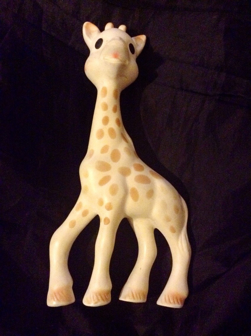 Vintage Rubber Squeaky Giraffe Toy