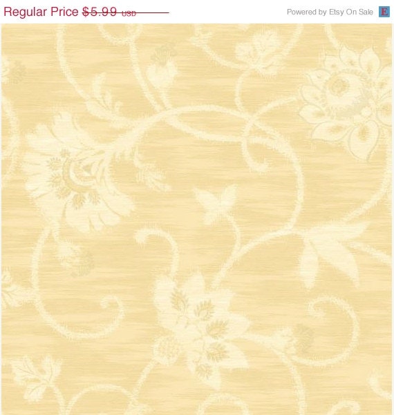 Jacobean Floral Damask Wallpaper Beige by WallpaperYourWorld