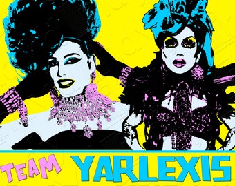Team Yarlexis. Drag Race/Warhol inspired giclee art print