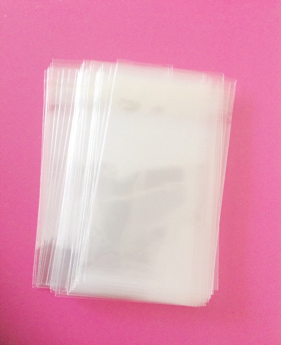 100 3x4 self seal resealable cello bags cellophane