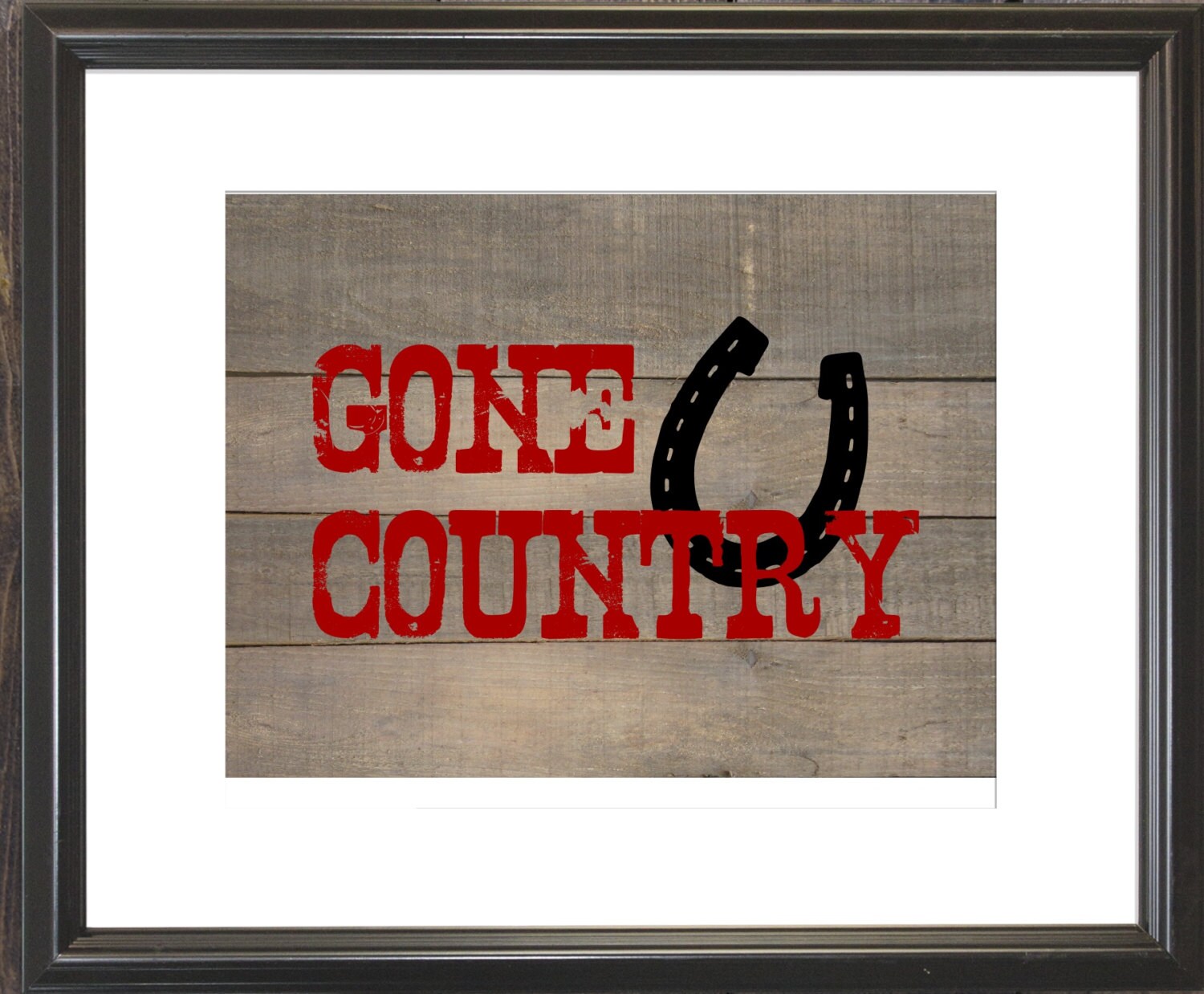 Gone Country Art Print Song Lyric Western Wall Art Country