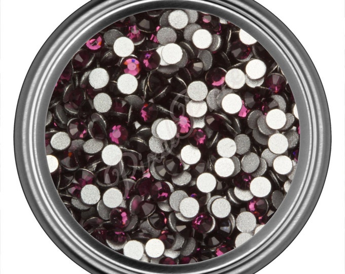 Amethyst Violet Glass Crystal Swarovski Round Rhinestone 2MM 3MM 4MM 5MM