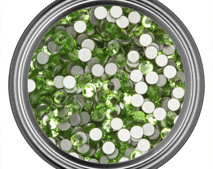 Peridot Green Glass Crystal Swarovski Round Rhinestone 2MM 3MM 4MM 5MM