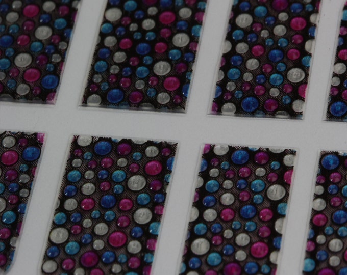 Nail Wrap Set 09 Sticker 18 Straps Pieces Chevron Cheetah Zebra Stripes Bubble Dot Flower