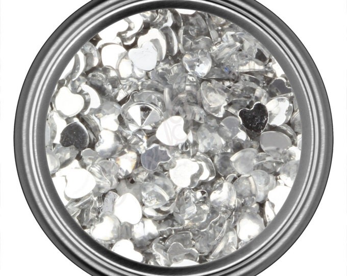 Crystal Heart Rhinestone Gems Flat Back Face Art Nail Art Scrapbook Phone Decoration 3mm