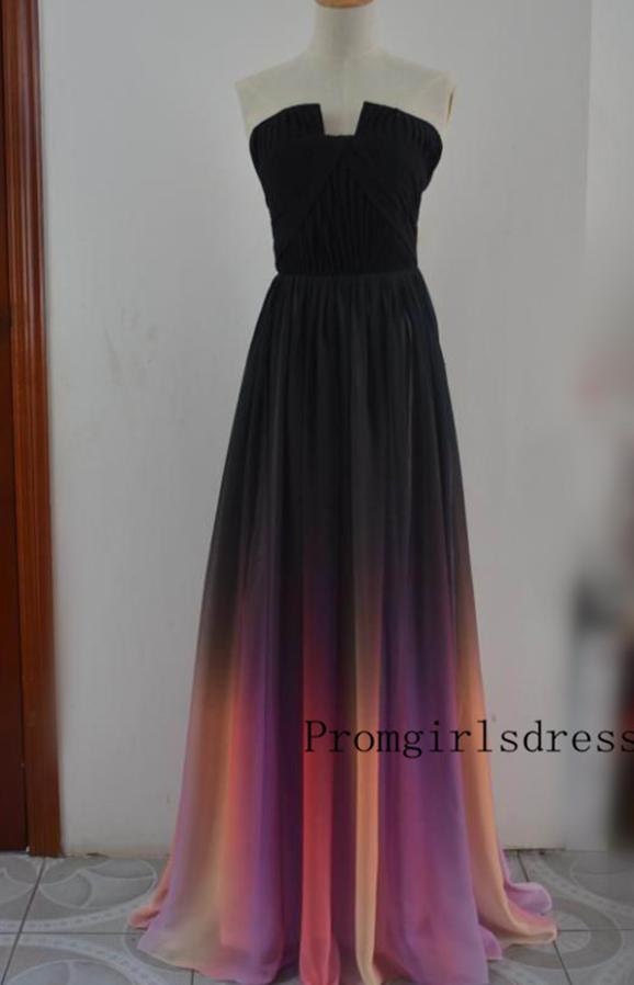 Prom dress Ombre Prom Dress Prom Dresses Strapless Ombre