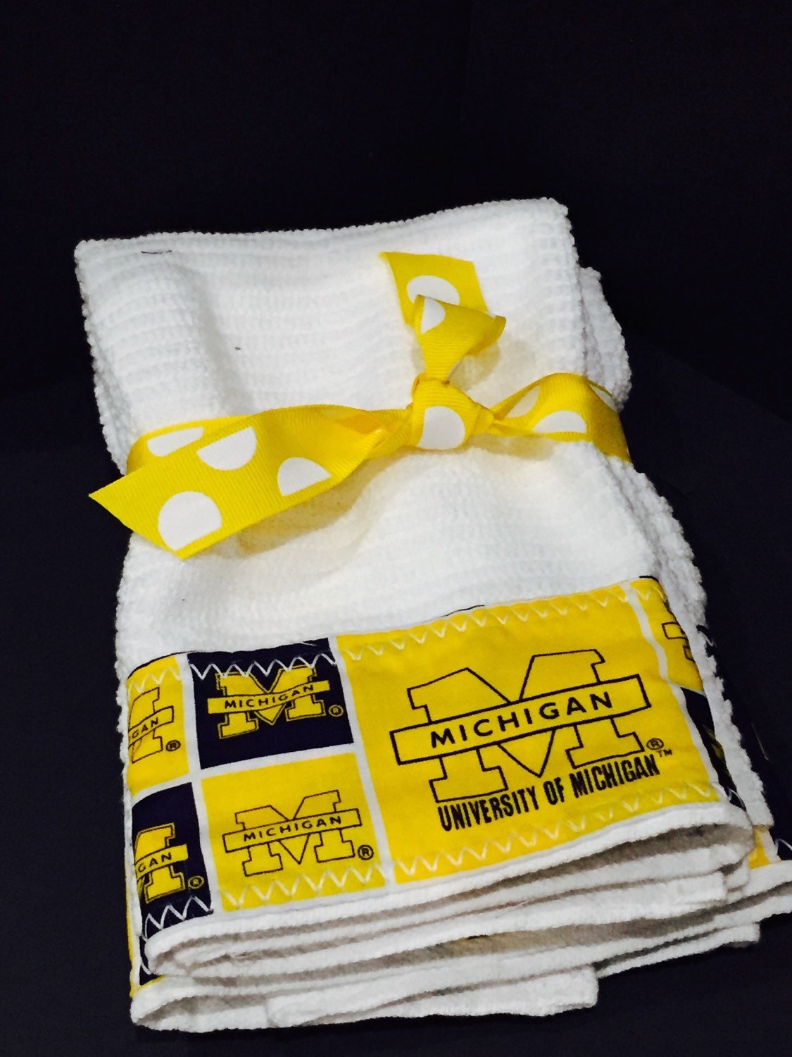 University Michigan Hand Towels by alittledottie on Etsy