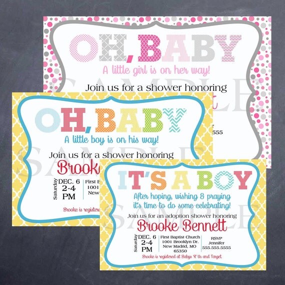 Printable Baby or Adoption Shower Invitation