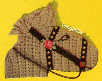 horse halter crochet pattern Barrel Vintage  Potholder â€“ Crochet INSTANT Ho Pattern Race rse