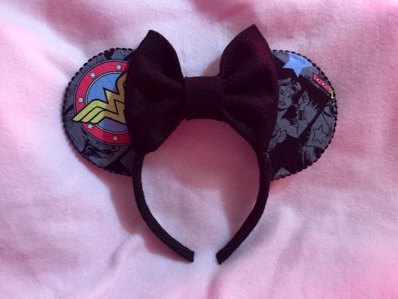 Minnie Mouse Ears Wonder Women by CrazyBeautifulCreati on Etsy