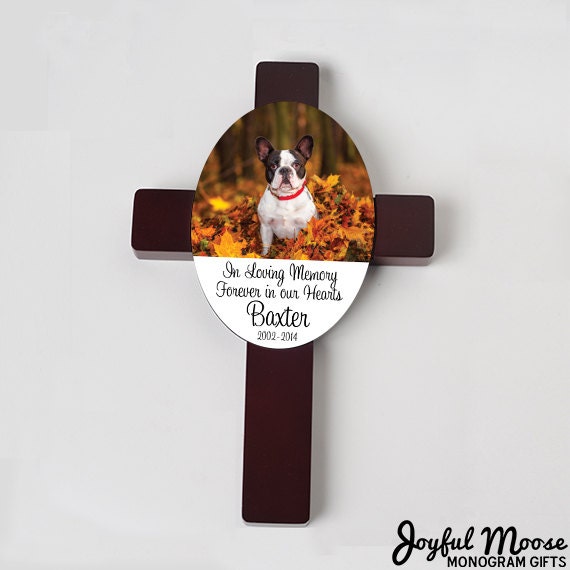 Pet Memorial Cross Custom Dog Memorial Gift Pet by JoyfulMoose