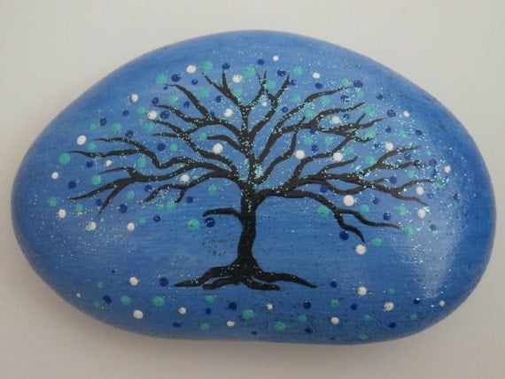 Painted rock Tree by PlaceForYou on Etsy