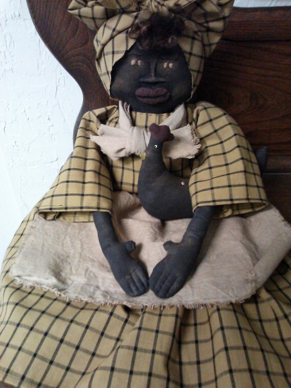 Primitive Black Folk Art Mammy Doll Toaster by primitivewishfuls