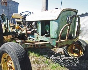 Vintage John Deere Tractor.Tractor Photography.Farm Photography.Country Rustic.Southern.Wall Art. Printable Download.Photo Print.Man Cave.