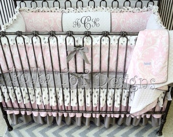 Bellissima Baby Bedding Pink & Gray