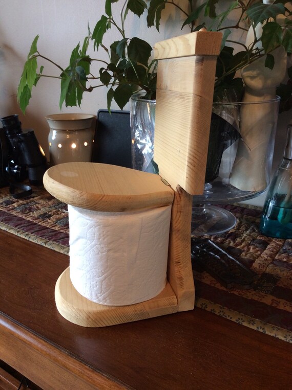 handmade wooden toilet paper holder ready to paint by LLBCrafts
