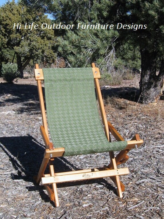 Alder Wood Folding Sling Chair With by OutdoorWoodFurniture