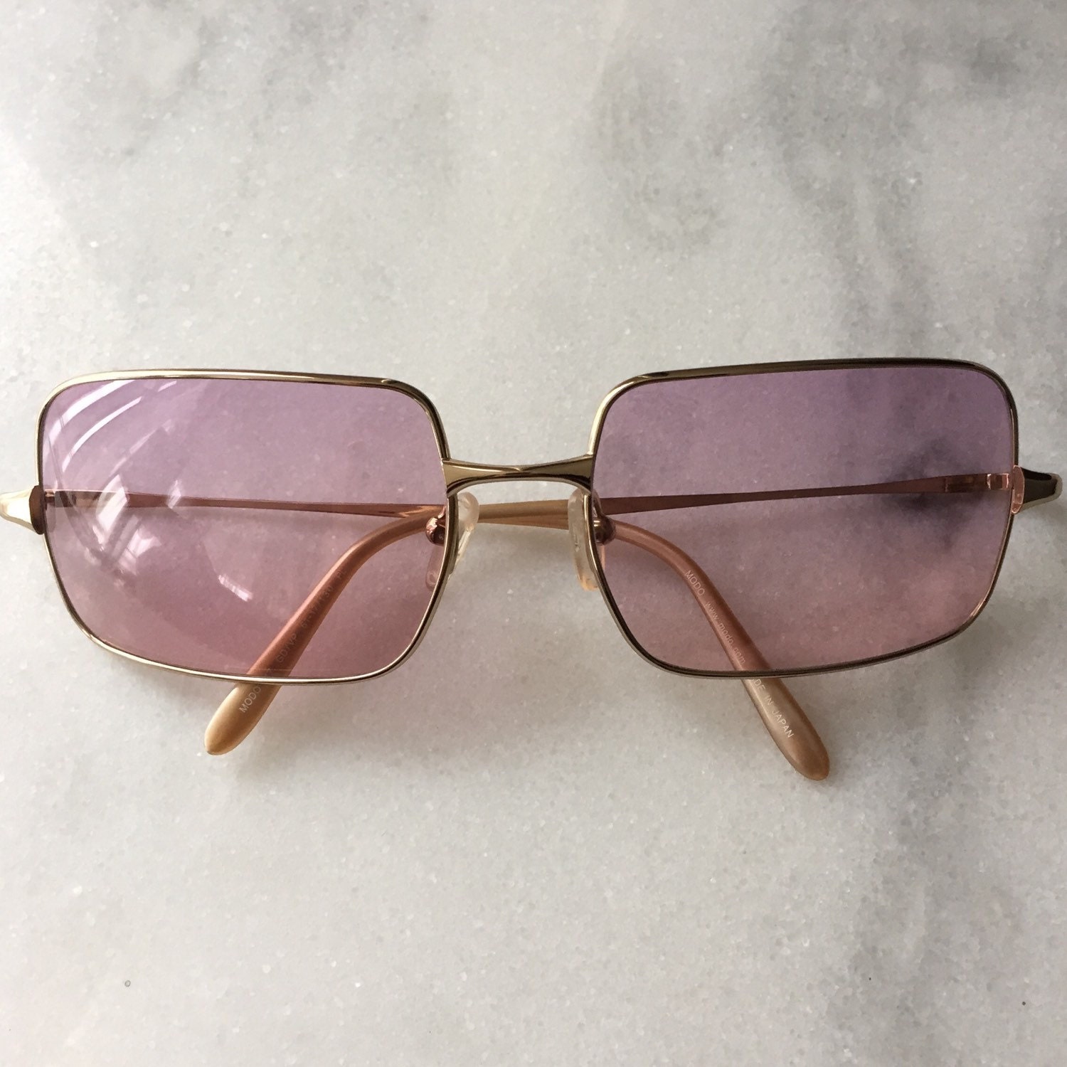 Vintage Sunglasses Rectangular Retro Gold By Lookeyewear On Etsy