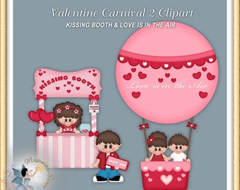 Valentine Carnival Clipart, Hot Air Balloon