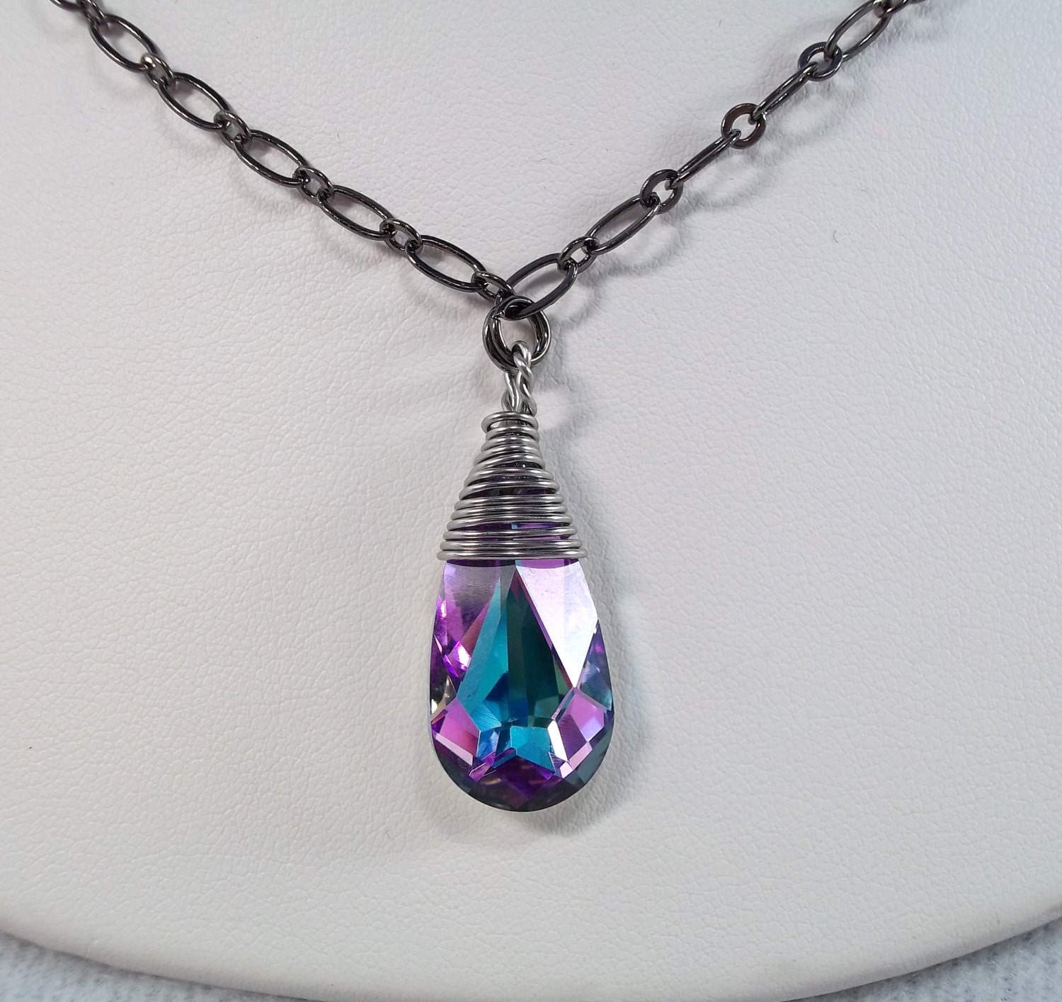 Swarovski teardrop crystal necklace