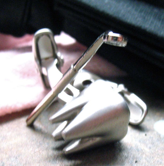 Dr. of Dentistry Cufflinks Dentist Silver Tooth and Tool