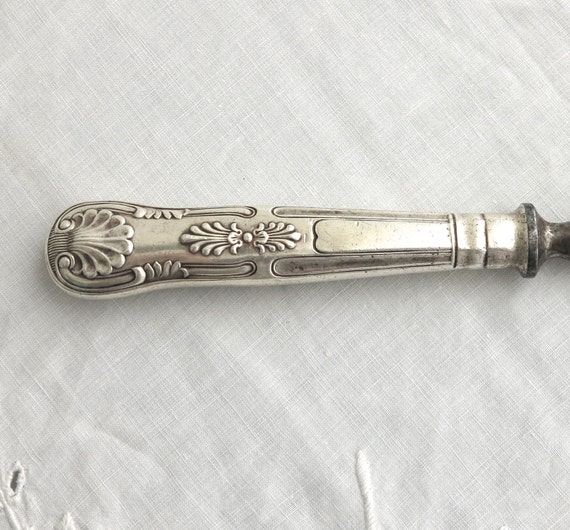 Antique Victorian silver plated knife sharpener by CardCurios