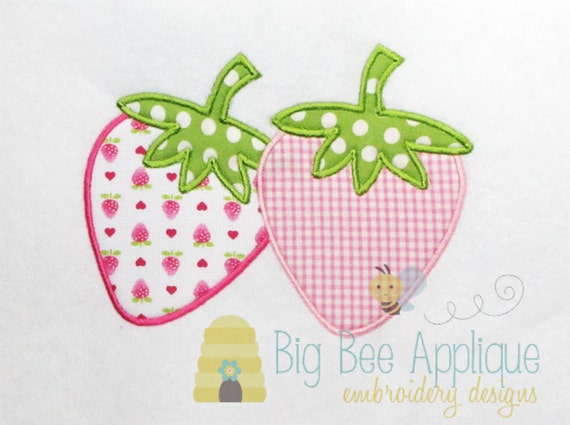 Strawberries Applique Embroidery design