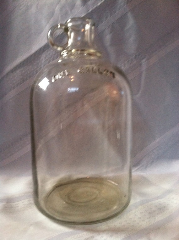 Owens Illinois Vintage Glass Gallon Jug by SweetKarolineGlass