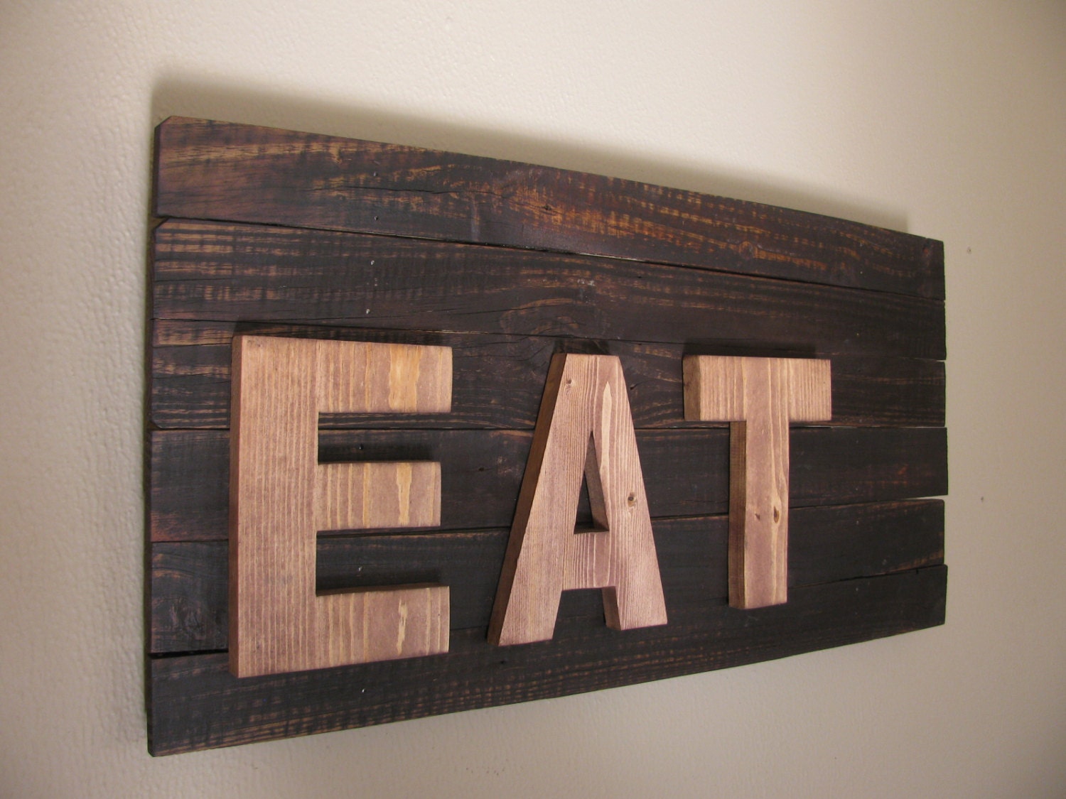 home letter sign Eat Sign by Pallet Sign Sign Home Letter Wood Sign Decor