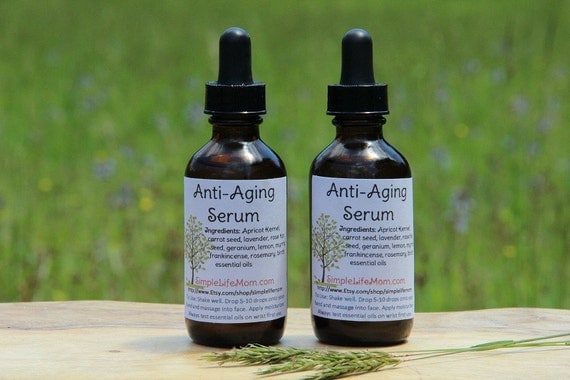ANTI AGING SERUM - 100% natural, anti wrinkle, anti aging skin care with Essential Oils by moisturizing and nourishing skin