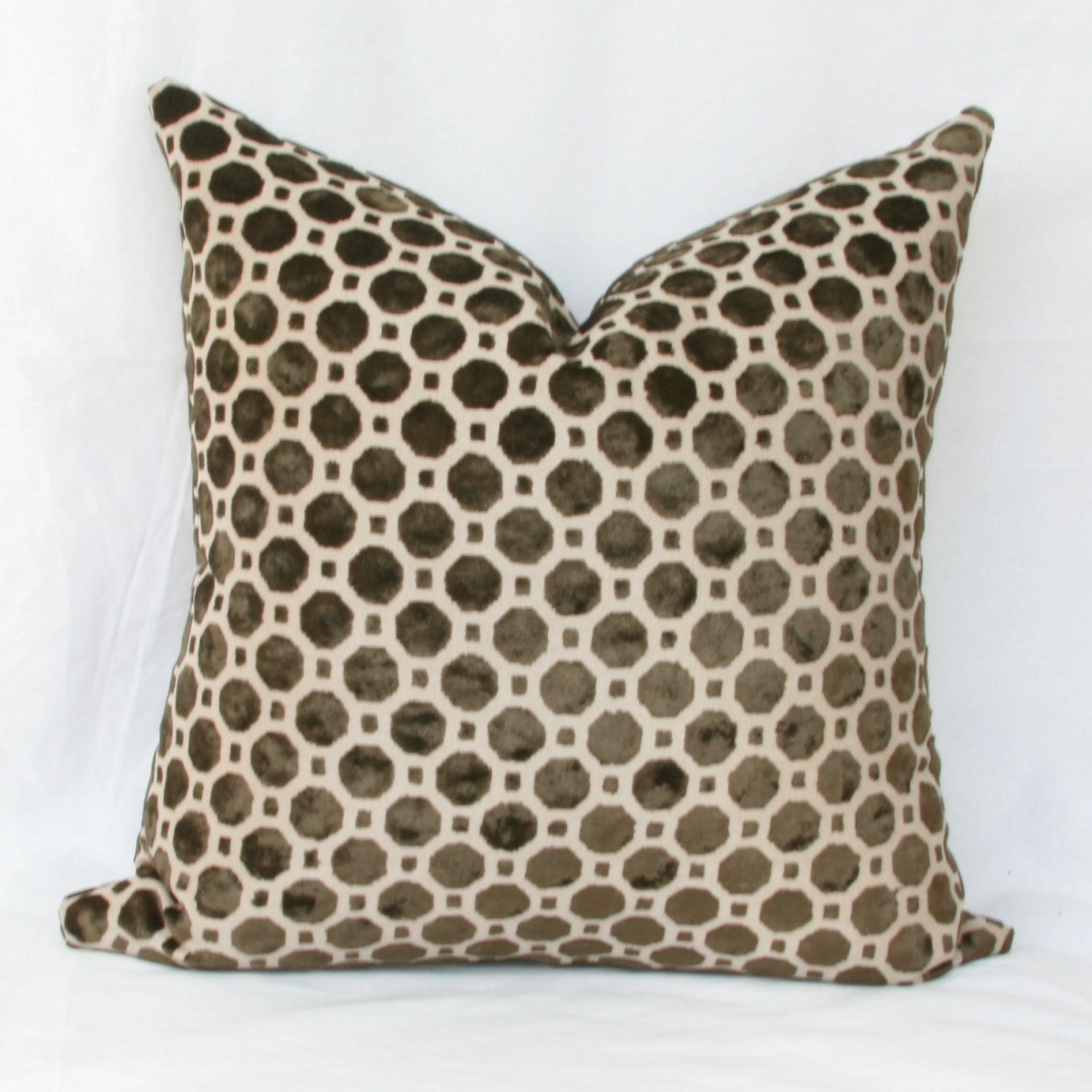 14x26 pillow cover 18x18 20x20 cover Brown pillow geo velvet velvet 22x22 Brown