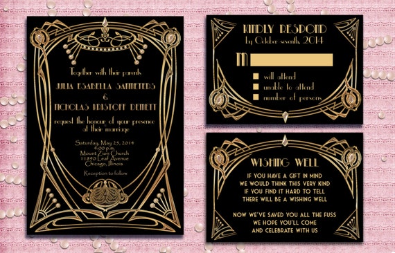 Art Deco Invitation Cards 5