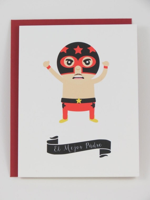 Download Items similar to Lucha Libre Father's Day Card, Spanish ...