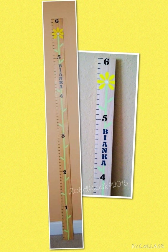 life size ruler wooden growth chart 64x1measure and