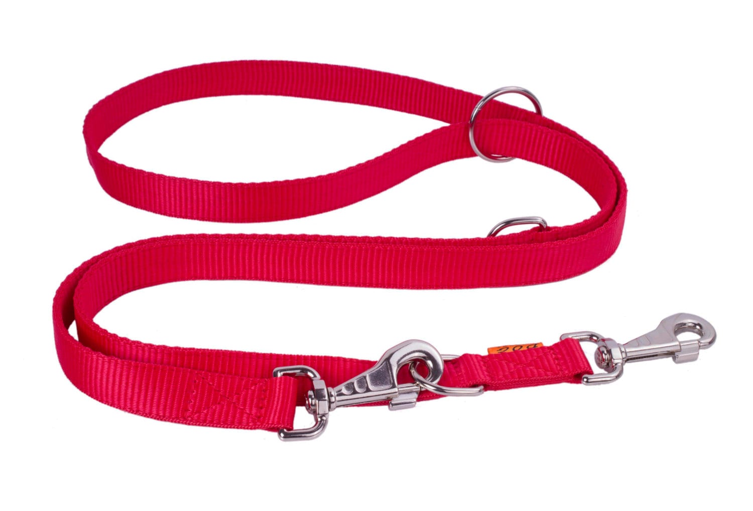 Multi Dog Leash European Lead 4 to 6 feet long Red by CollarDirect