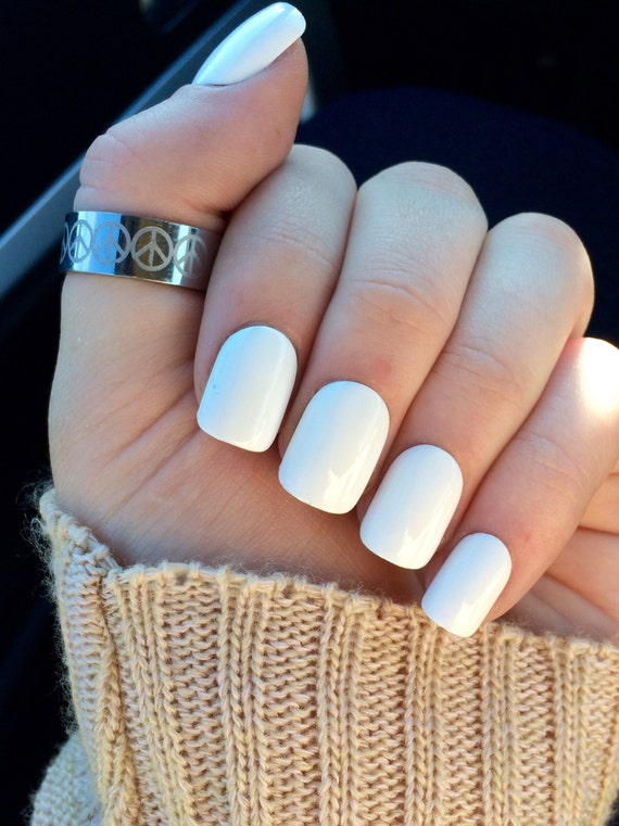 Faux ongles, ongles blancs, faux ongles, ongles en acrylique blanc