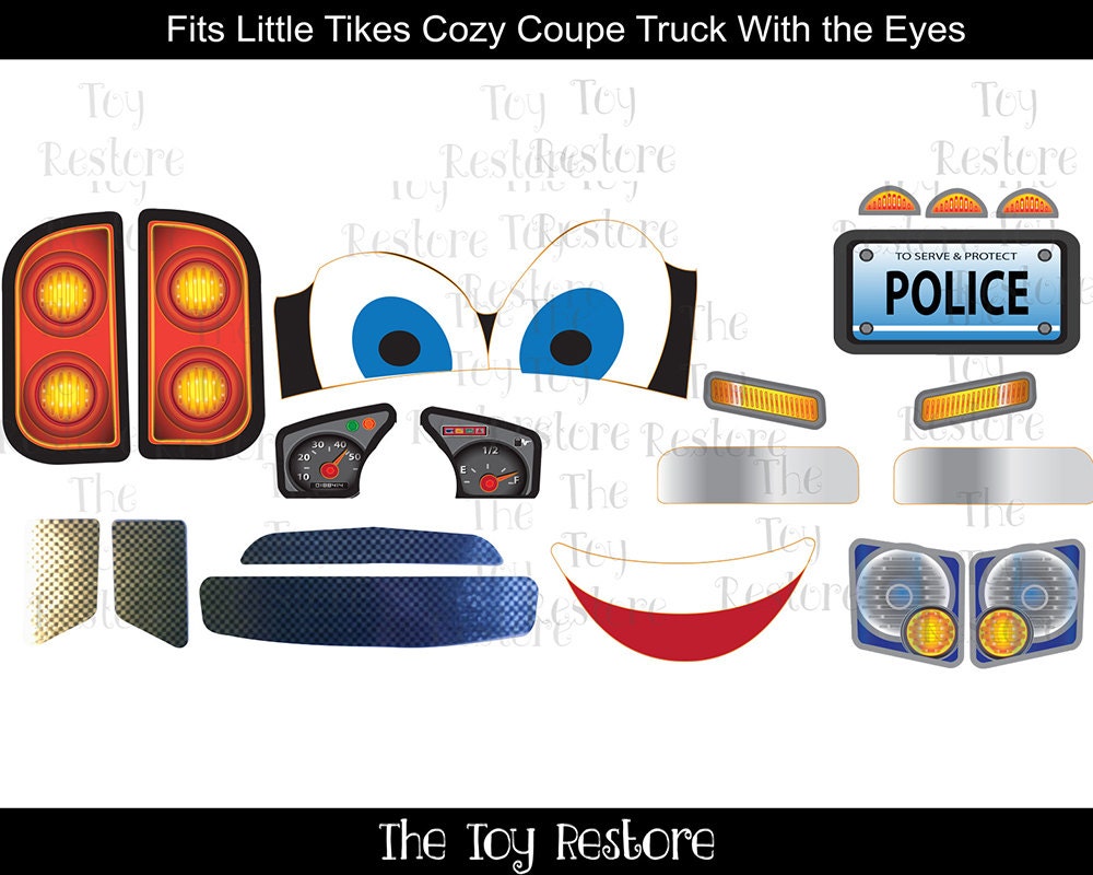 New Replacement Decals Stickers for Little Tikes Tykes Cozy