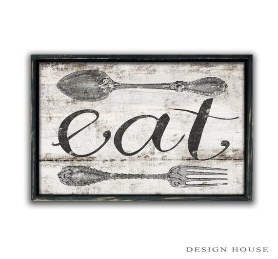 Eat Sign Kitchen Sign Eat Wooden Sign Kitchen Art Kitchen Wall   Il 570xN.745786505 Og9o 