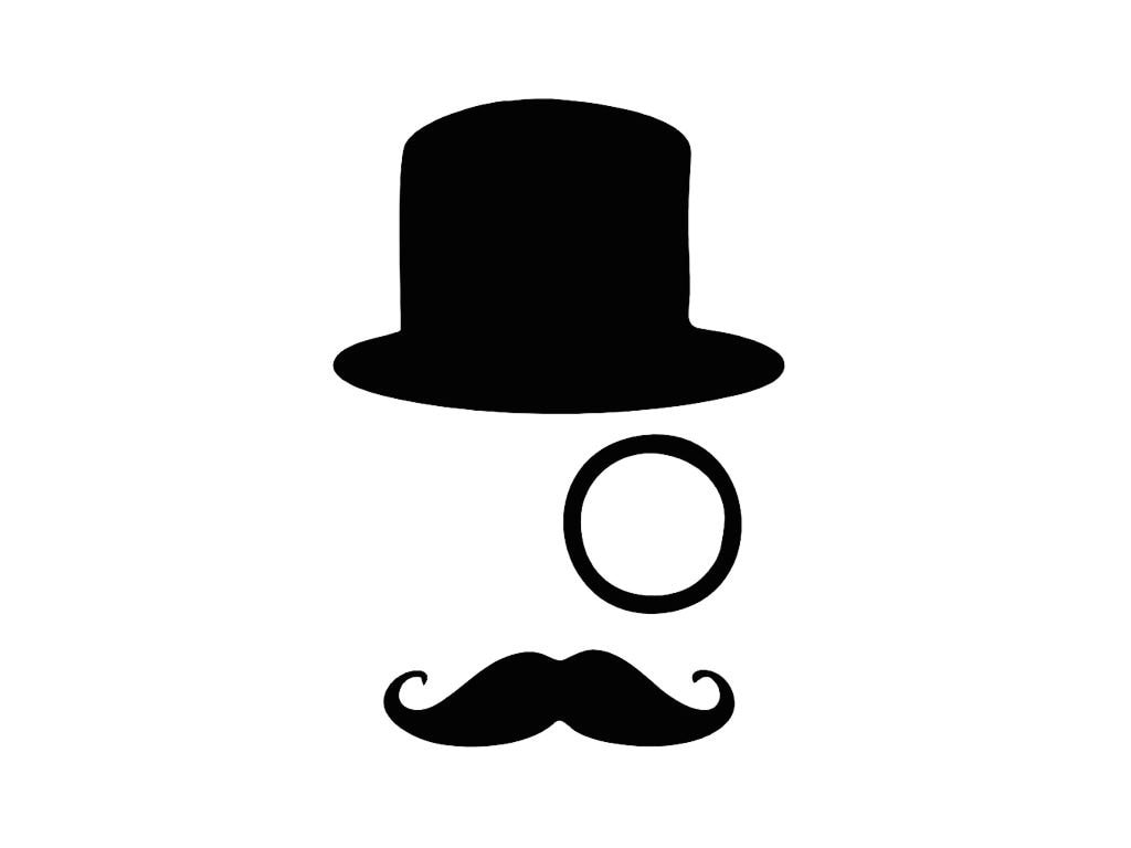 moustache and hat clipart - photo #11