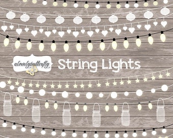 String Lights Clipart, wedding invitation, Clipart lights, Party Lights, Wedding, Fairy Lights Clipart, Lampion , String Lights Clipart,