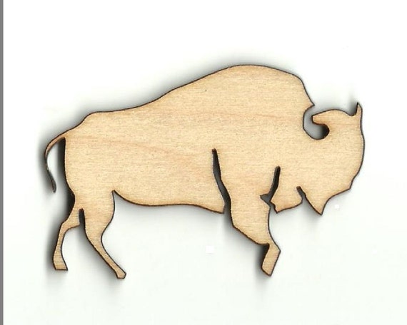Buffalo Laser Cut Out Unfinished Wood Shapes Craft Supply