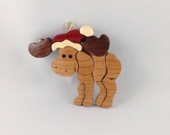 Wooden Moose Ornament