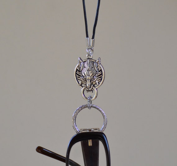 WOLF Metal Eyeglass Holder Necklace. Men's Glasses