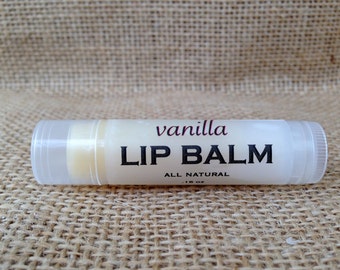 Vanilla Lip Balm with Cocoa Butter & Beeswax - .15oz tube - All Natural