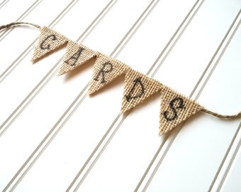 Cards Burlap Pennant Banner