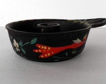 Vintage Cast Iron John Wright Candle Holder