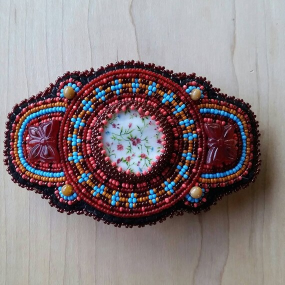 Beaded Barrette handmade hair accessory by BakedAlaskanDesigns