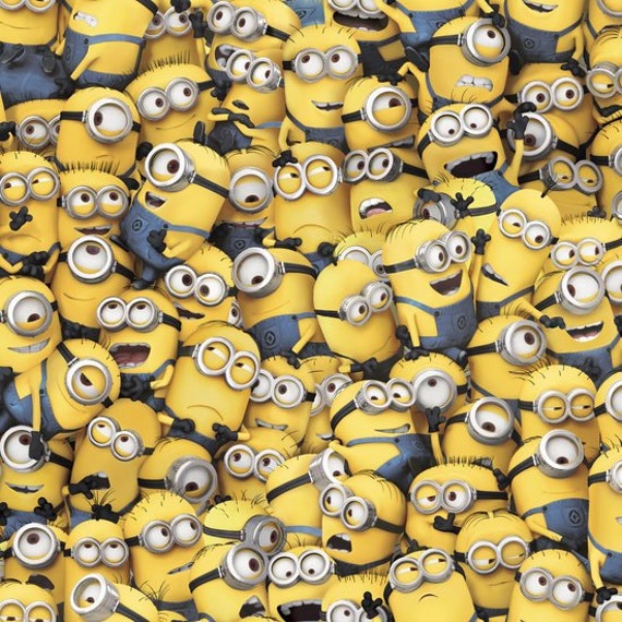 1 in a Minion Yellow Packed Minions 1 yard Quilting